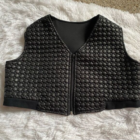 Revolution Dancewear 4 Piece Costume Black Vest Red Top Animal Print Pants Tie - Picture 3 of 16